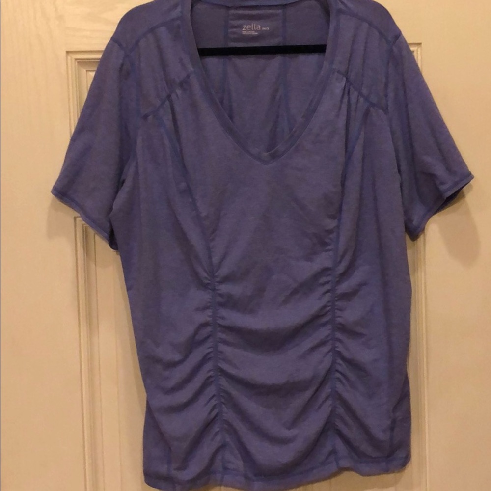 Zella workout shirt with ruching